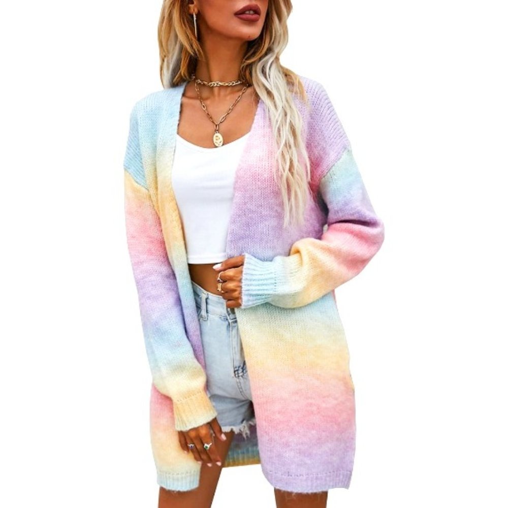 Cardigans Long Sleeve Open Front Casual Knit Sweaters Coat Outwear